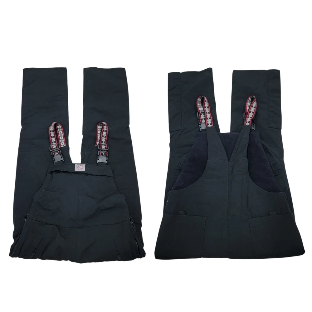 Polo Jeans Co. Ralph Lauren Ski Bib Overalls Snow Pants Black Women’s Large - Picture 7 of 17